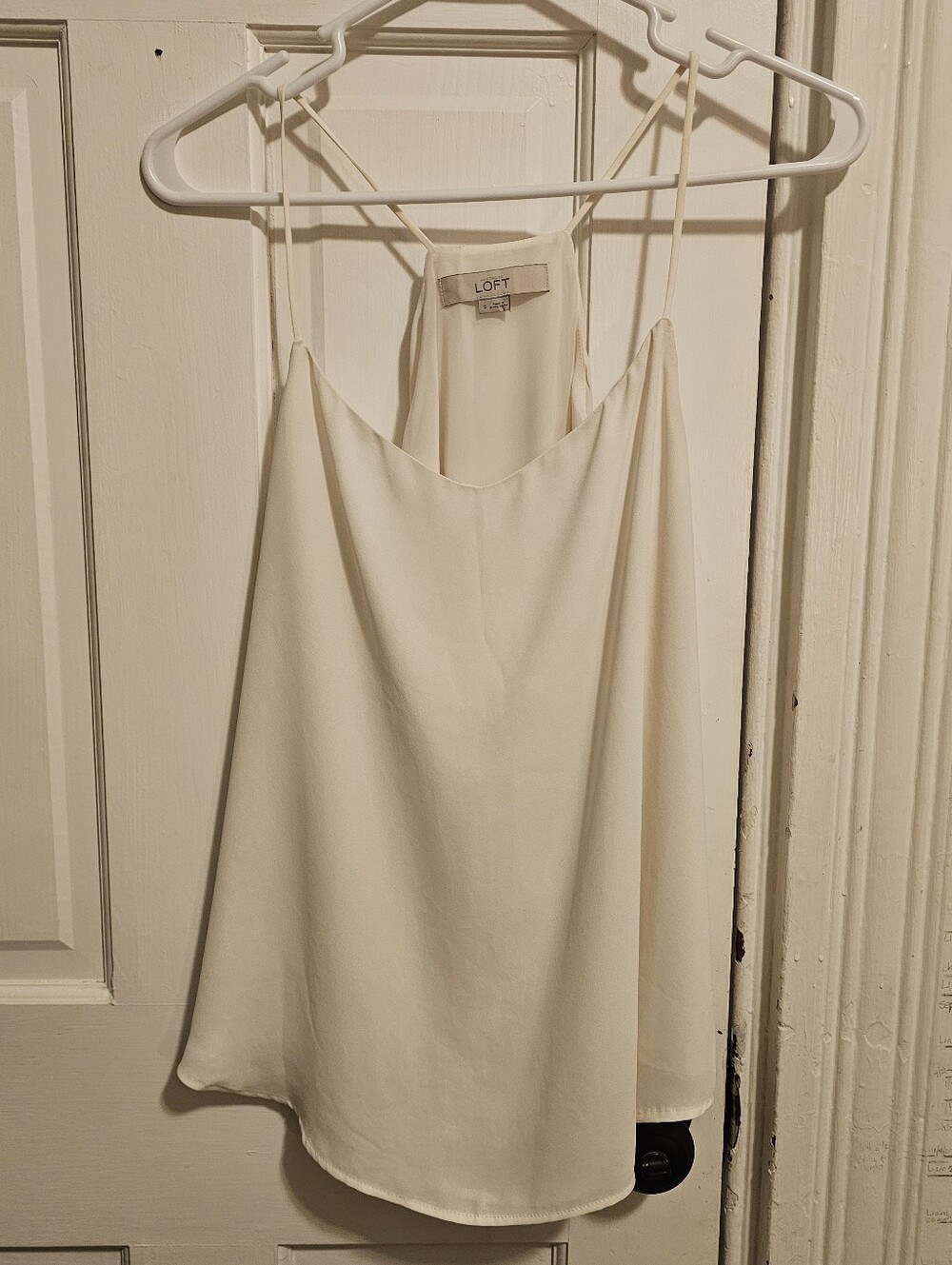 LOFT Cream Lightweight Spaghetti-Strap Cami